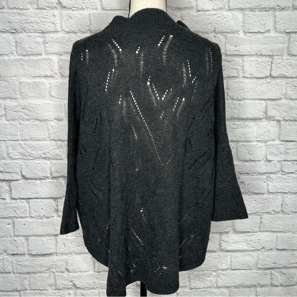 360 Cashmere Open Knit Cashmere Wool Blend Open Knit Button Down Cardigan - Picture 6 of 13